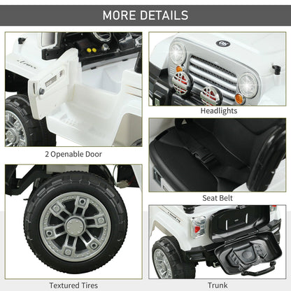 Off-Road Battery-Powered Jeep Truck for Kids with Remote Control, MP3 Player, and Lights - 12V