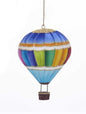 Tin Hot Air Balloon Ornament - Rainbow
