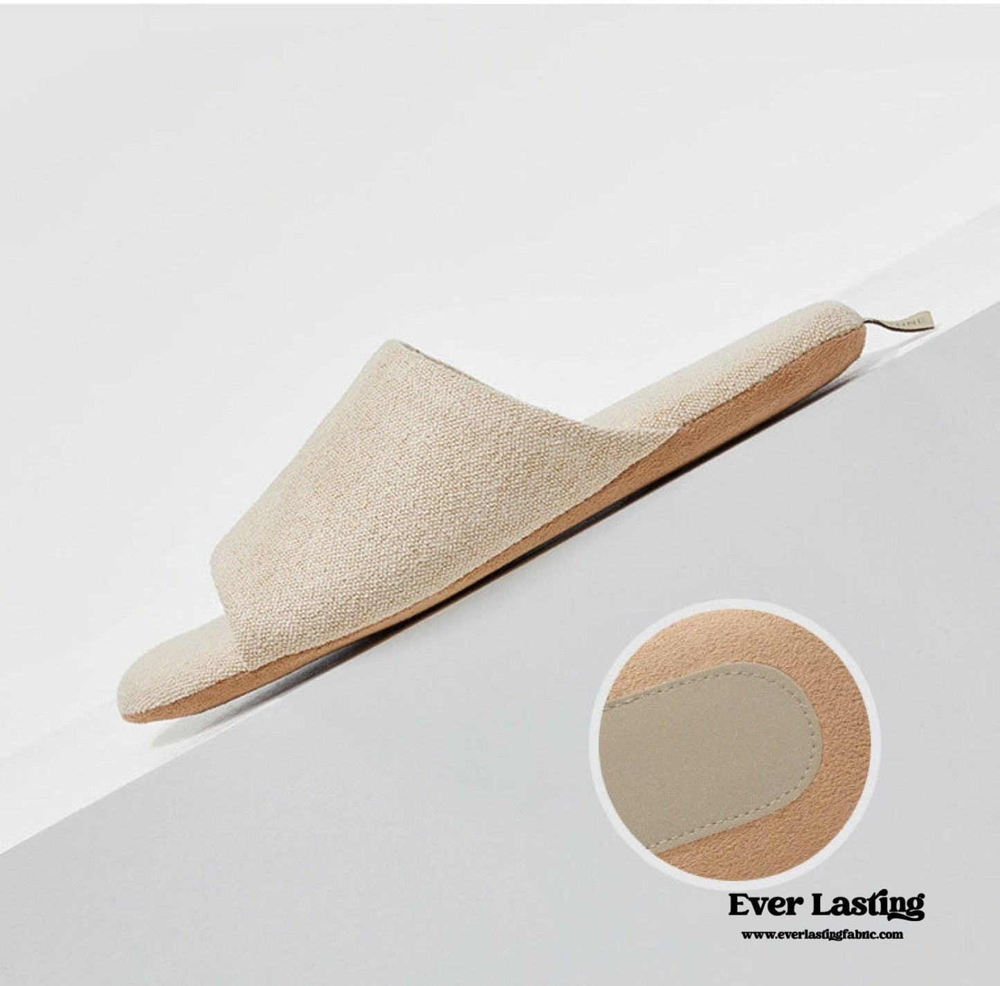 Open Toe Cotton House Slipper / Dark Gray