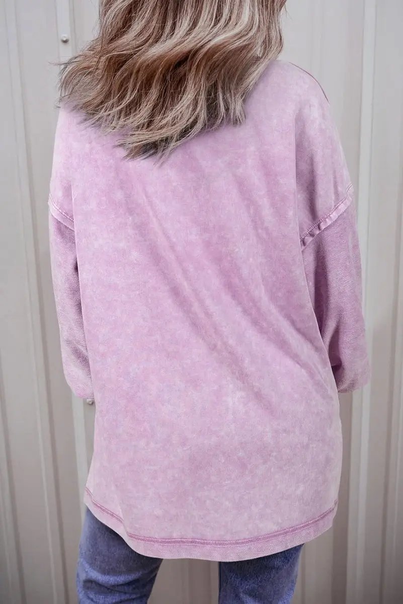 Women's Orchid Pullover | Love Salve Mineral Wash Sweater