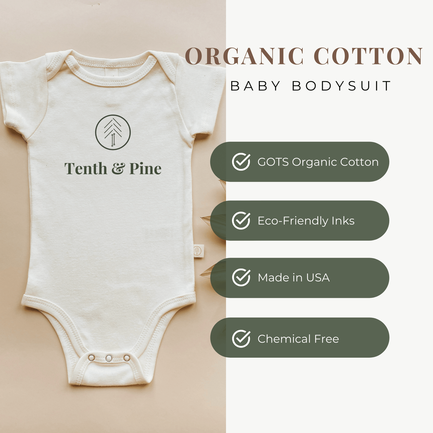 Little Brother Organic Cotton Short Sleeve Baby Bodysuit