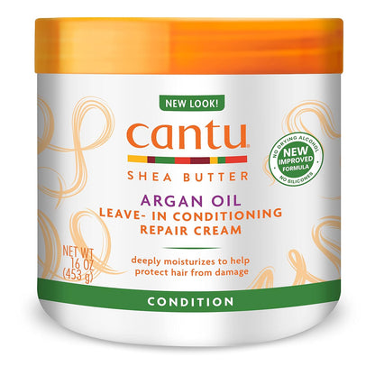 Cantu Leave-In Conditioning Repair Cream with Argan Oil, 16 oz