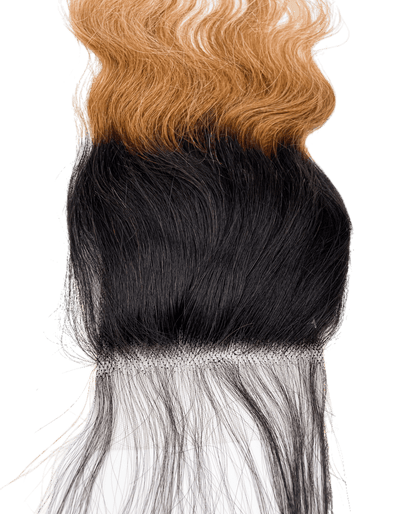 Rio Body Wave Closure 4x4 Gold, 12 in