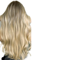 Human Hair Clip-In Extensions Straight, 18/613, 22 in