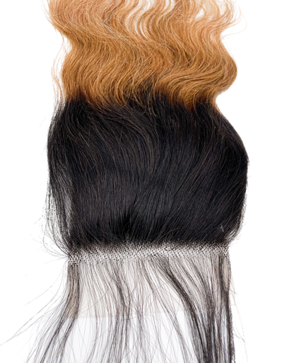 Rio Body Wave Closure 4x4 Gold, 12 in