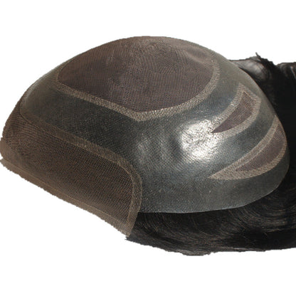 VIP Extensions Men's Human Hair Toupee 10 x 8 in, Color 4
