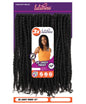 Sensationnel Lulutress 3X Juicy Twist Crochet Braiding Hair, 1B Off Black, 12 in