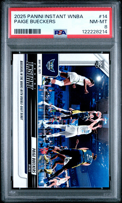 Graded 2025 Panini Instant Paige Bueckers #14 Rookie RC Basketball Card PSA 8 Near Mint