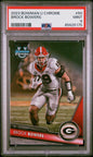 Graded 2023 Topps Bowman U Chrome Brock Bowers #50 Rookie RC Football Card PSA 9 Mint