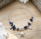 Colorful Chip Stone Boho Sun Moon Necklace