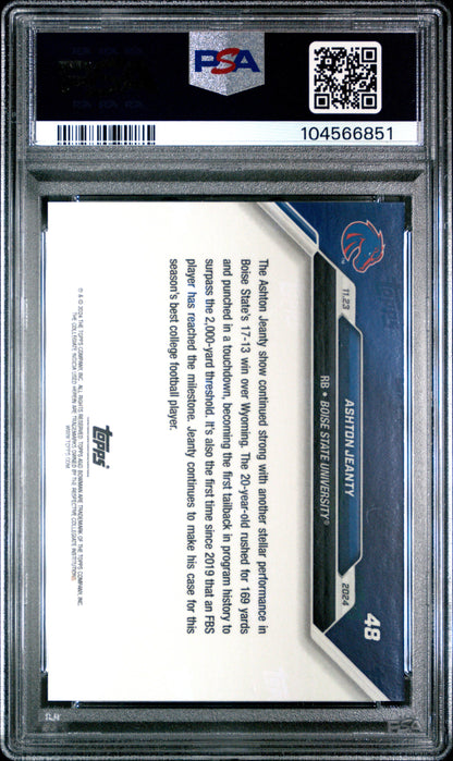 Graded 2024 Topps Bowman U Now Ashton Jeanty #48 Rookie RC Football Card PSA 9 Mint