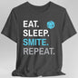 Paladin Smite T-Shirt – 'Eat, Sleep, Smite, Repeat'