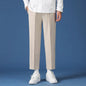 Pants Boys Mens Korean Fashion Hip Hop Classic Nine-Point Pants 2022 Boys Men Oversize Breathable Wide Leg Casual Straight Trouser27-38 - # BOAA13410007