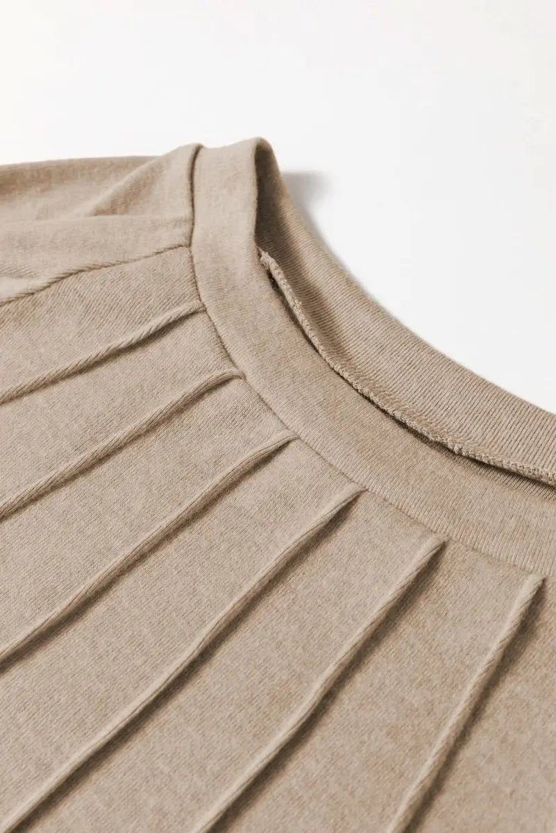 Women's Blouse - Elegant Raglan Sleeve - Parchment Lace Cuff