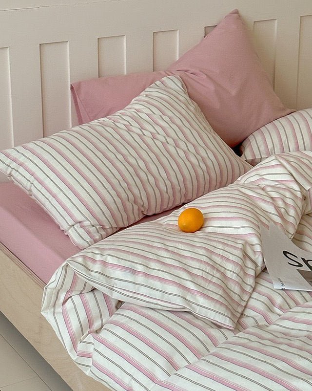 Parker Minimalist Striped Bedding Set / Blue