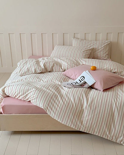 Parker Minimalist Striped Bedding Set / Blue