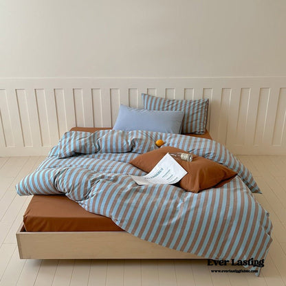 Parker Minimalist Striped Bedding Set / Pink