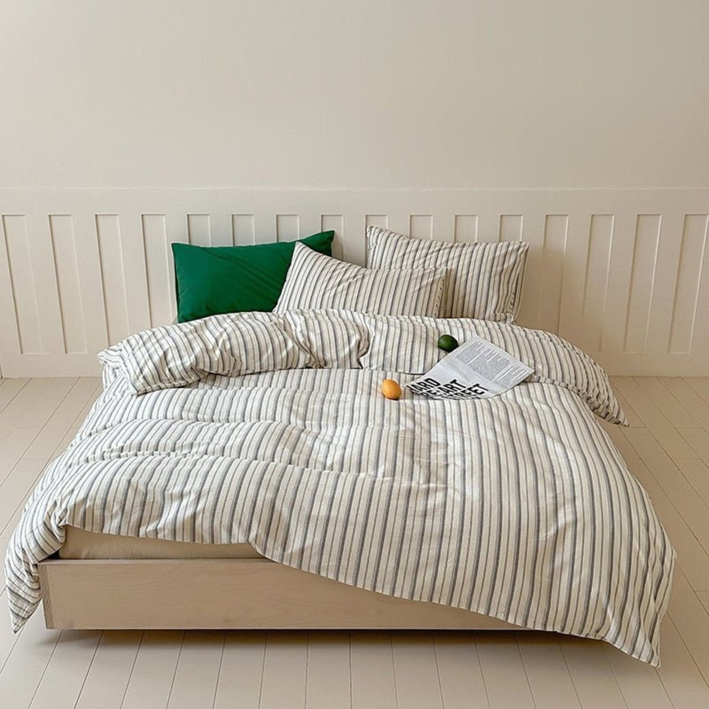 Parker Minimalist Striped Bedding Set / Pink