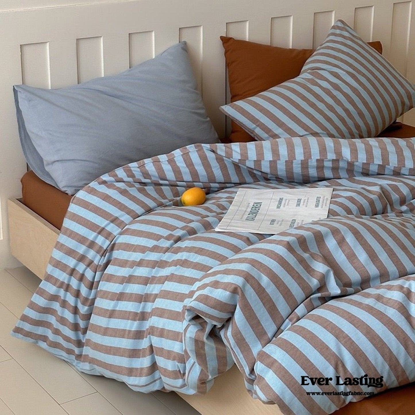 Parker Minimalist Striped Bedding Set / Pink