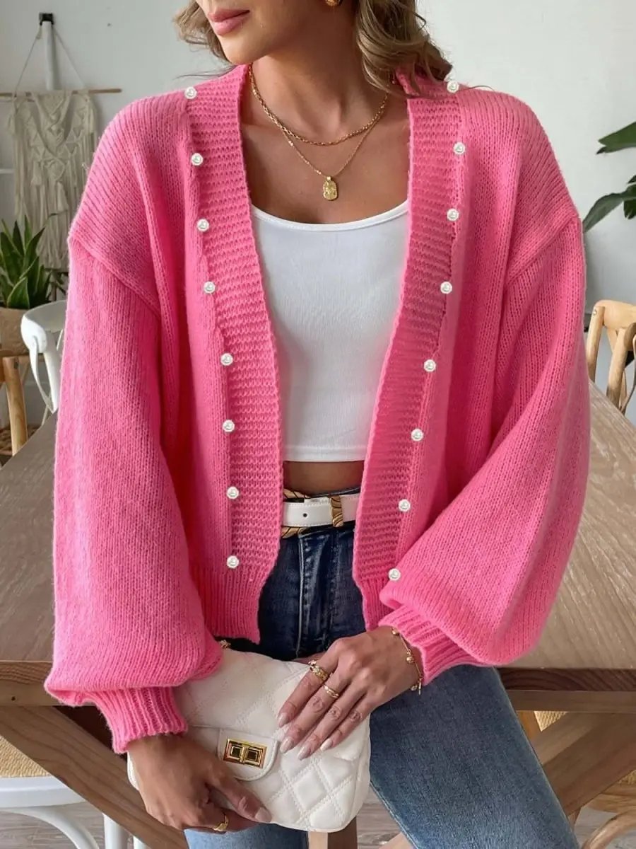 Pearl Cardigan | Soft Knit Open Front by Love Salve