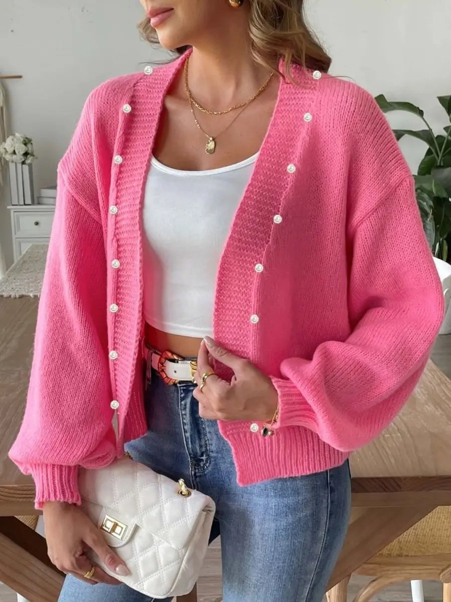 Pearl Cardigan | Soft Knit Open Front by Love Salve