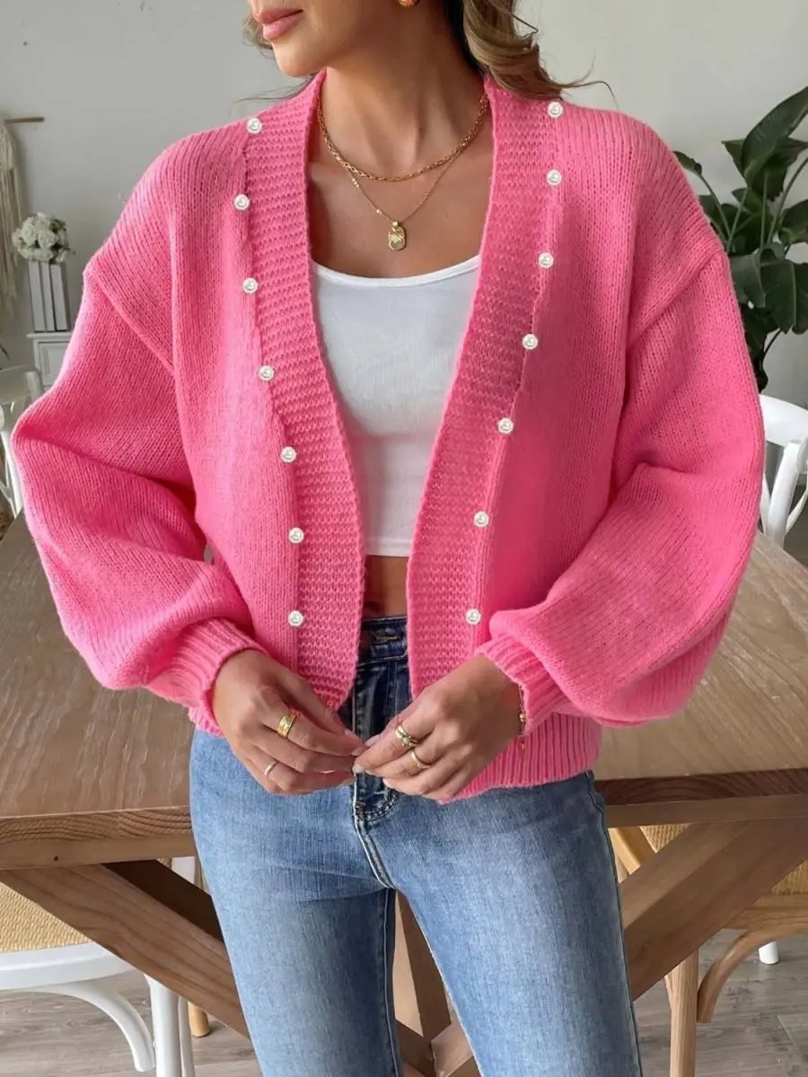 Pearl Cardigan | Soft Knit Open Front by Love Salve