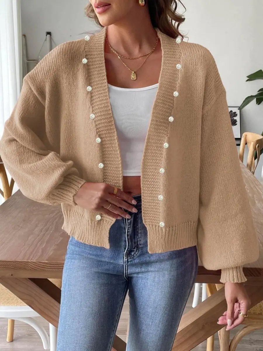 Pearl Cardigan | Soft Knit Open Front by Love Salve