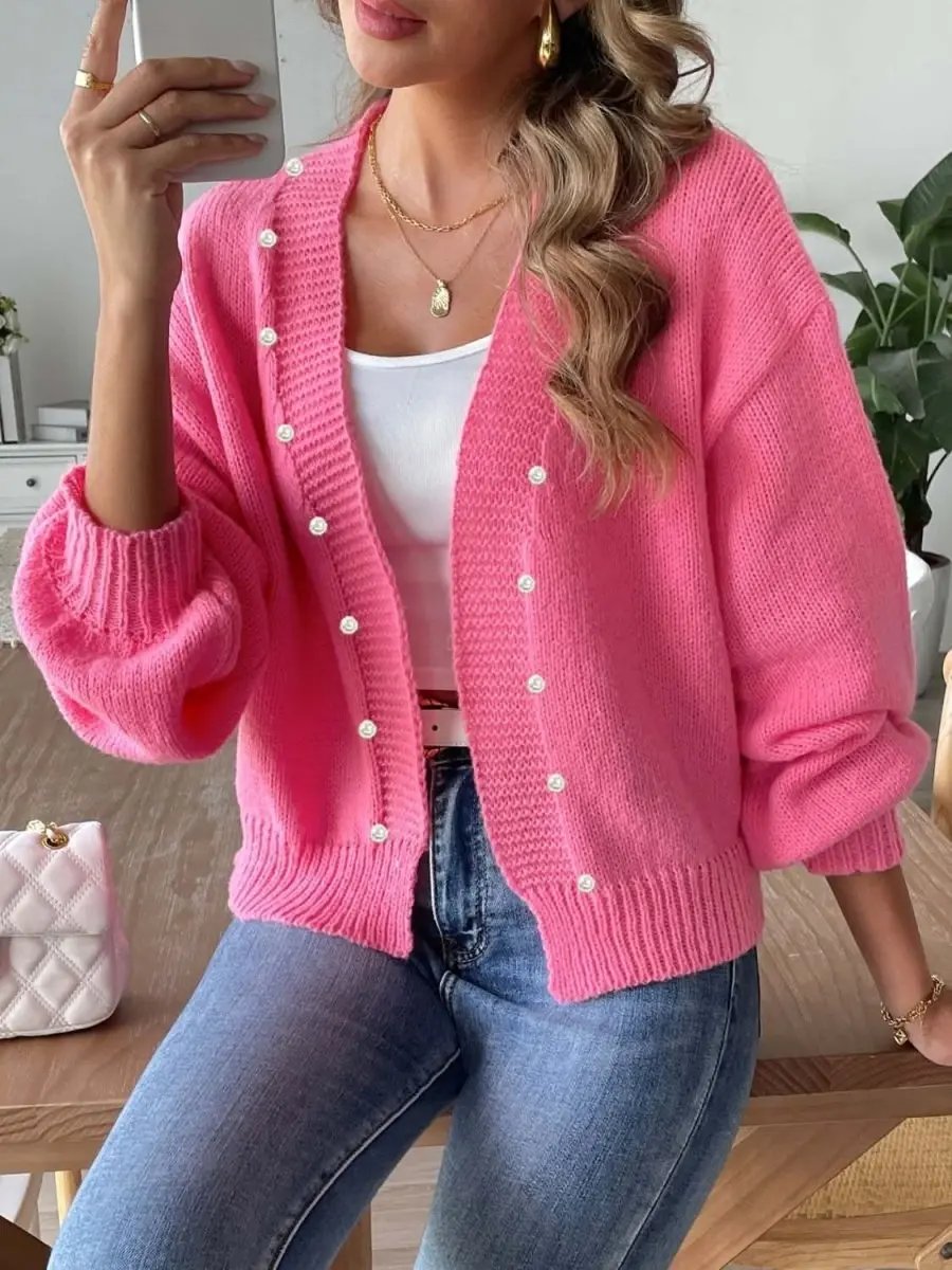 Pearl Cardigan | Soft Knit Open Front by Love Salve