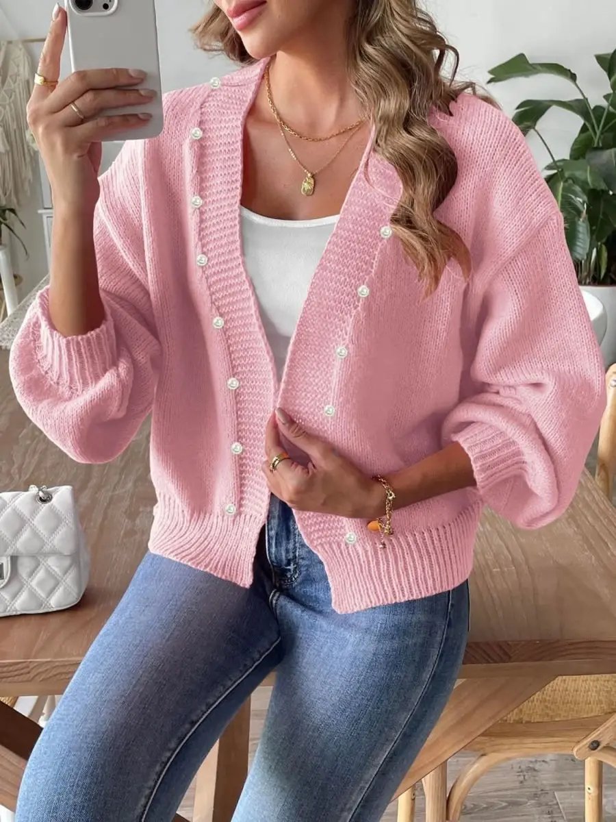 Pearl Cardigan | Soft Knit Open Front by Love Salve