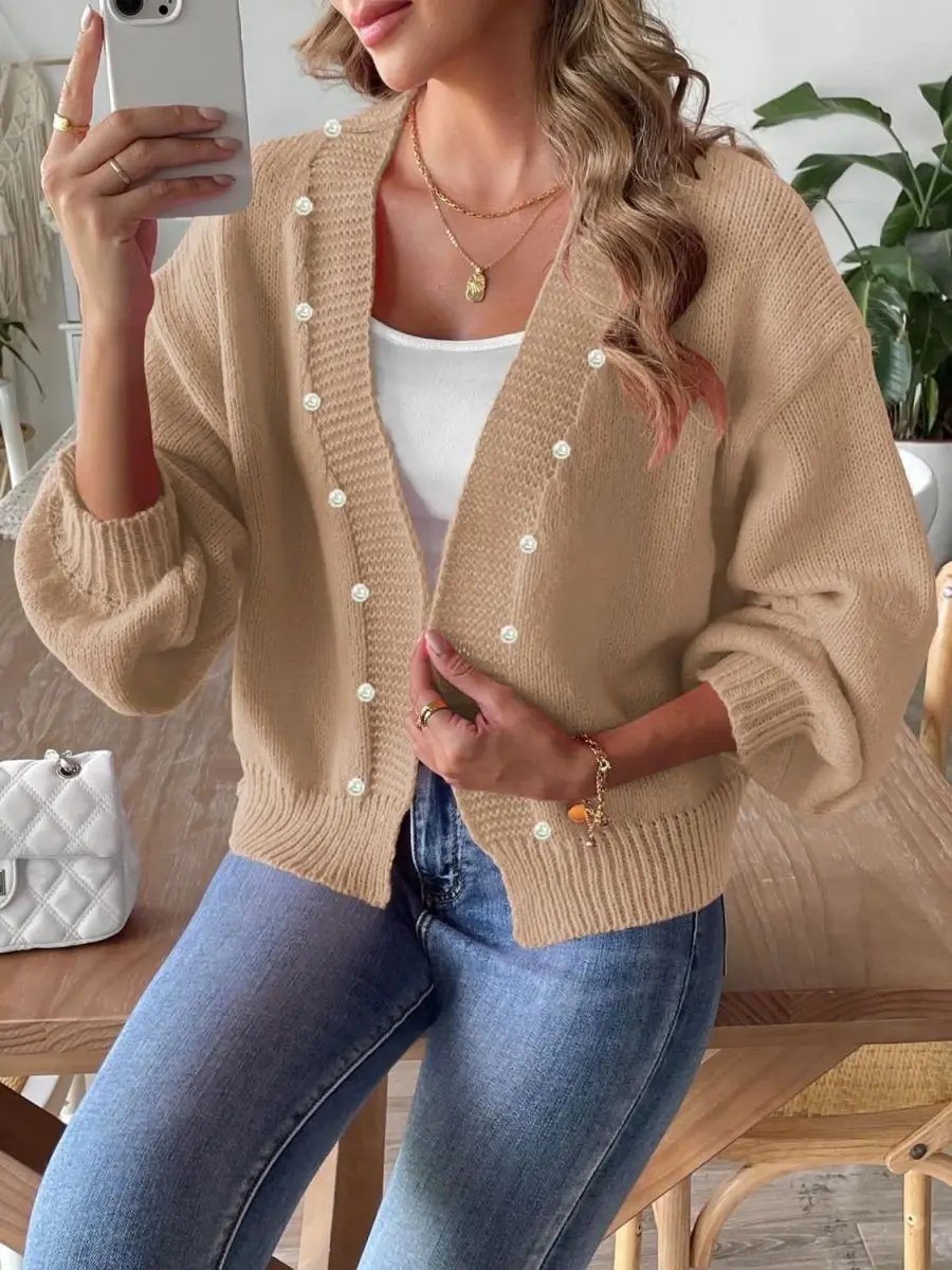 Pearl Cardigan | Soft Knit Open Front by Love Salve