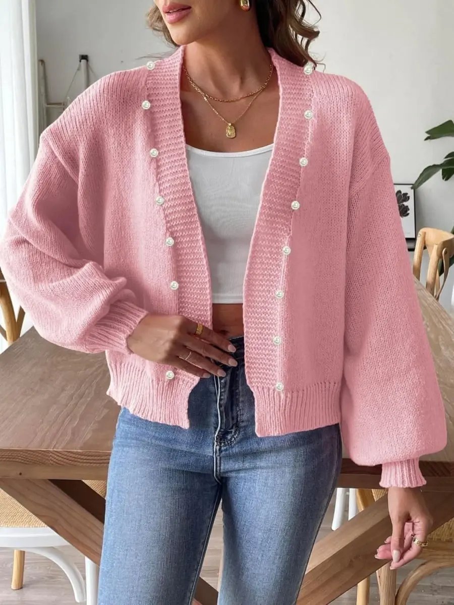 Pearl Cardigan | Soft Knit Open Front by Love Salve