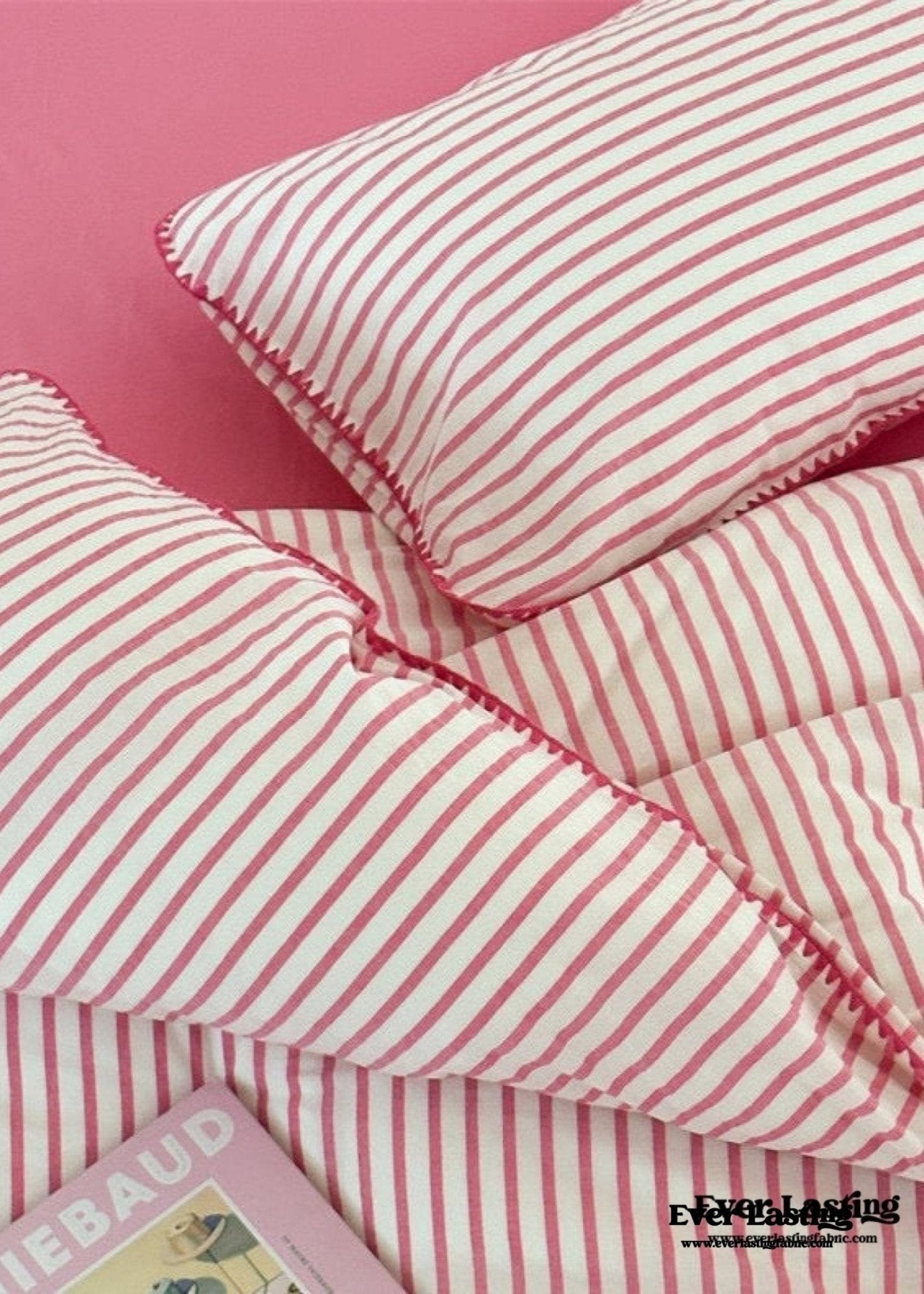 Pepper Candy Stripe Bedding Set / Blue + Yellow