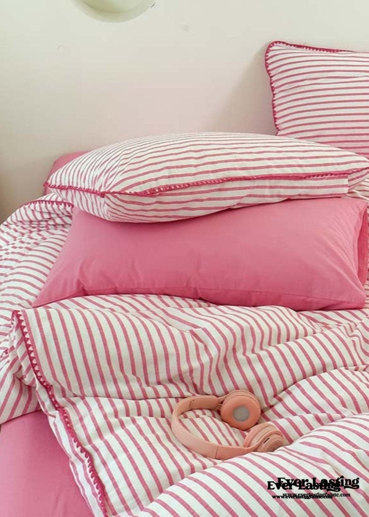 Pepper Candy Stripe Bedding Set / Blue + Yellow
