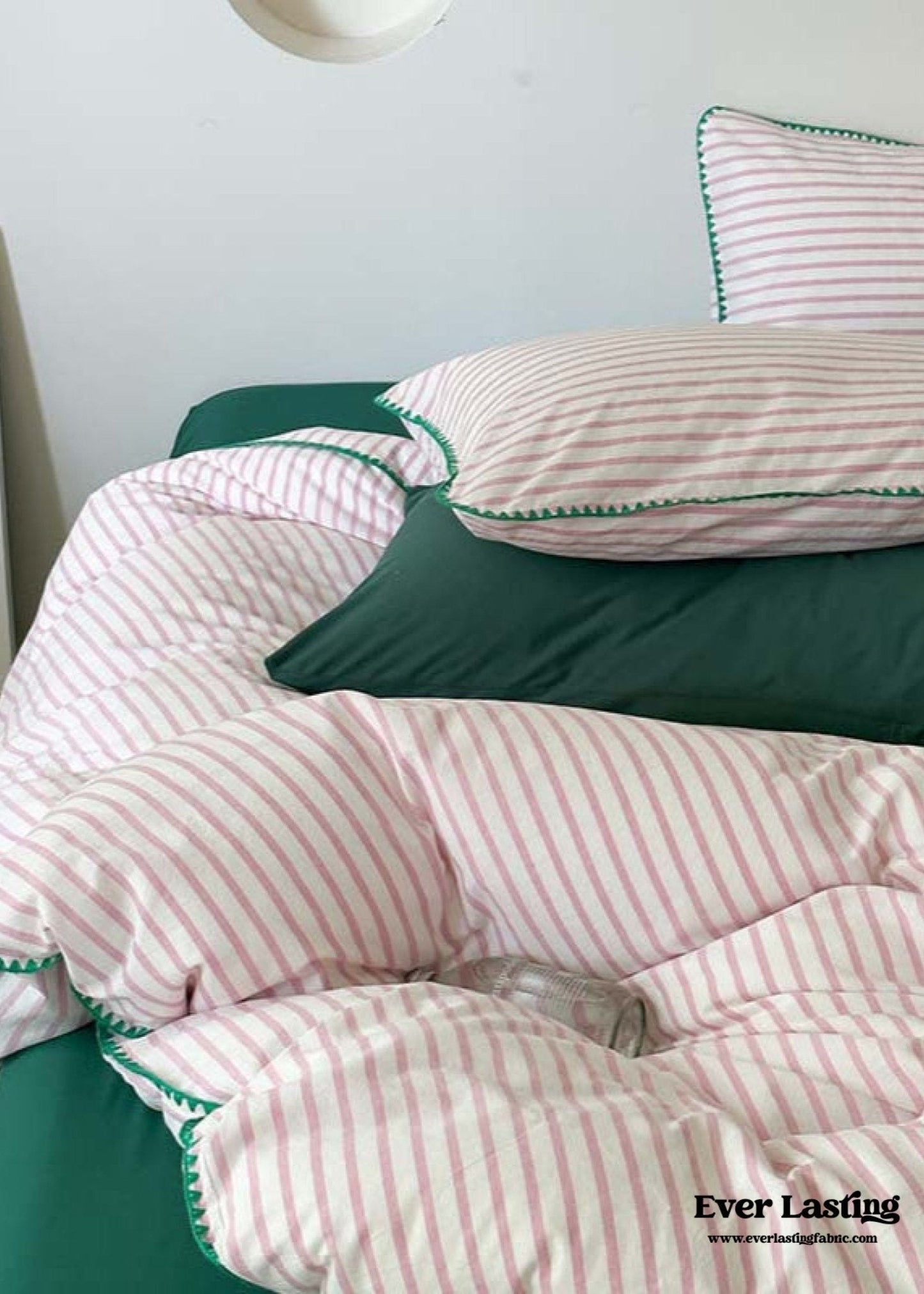 Pepper Candy Stripe Bedding Set / Blue + Yellow