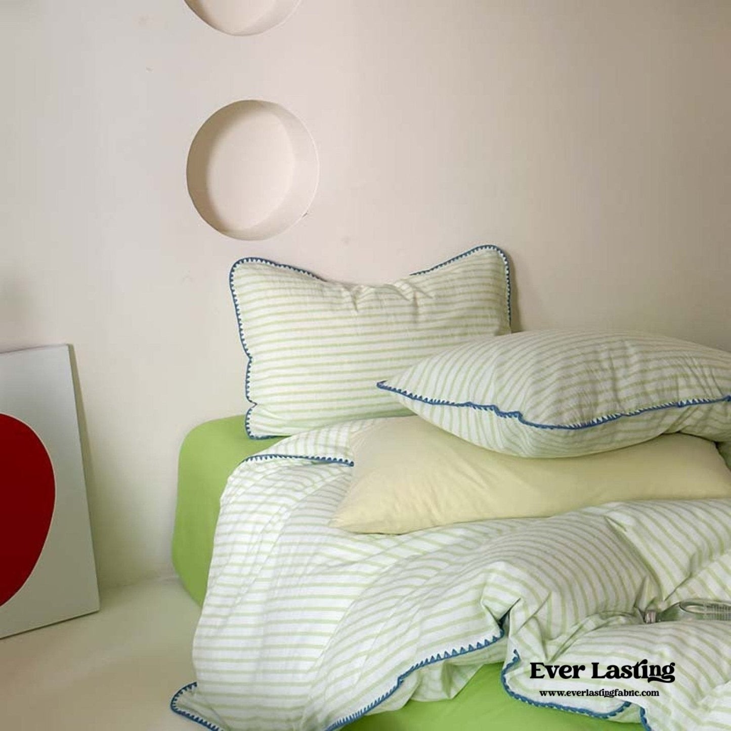 Pepper Candy Stripe Bedding Set / Fuchsia
