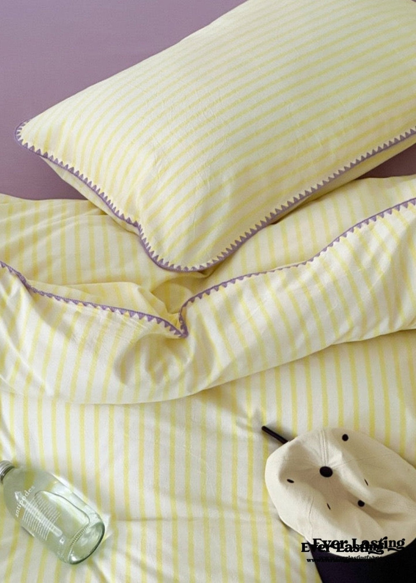 Pepper Candy Stripe Bedding Set / Fuchsia