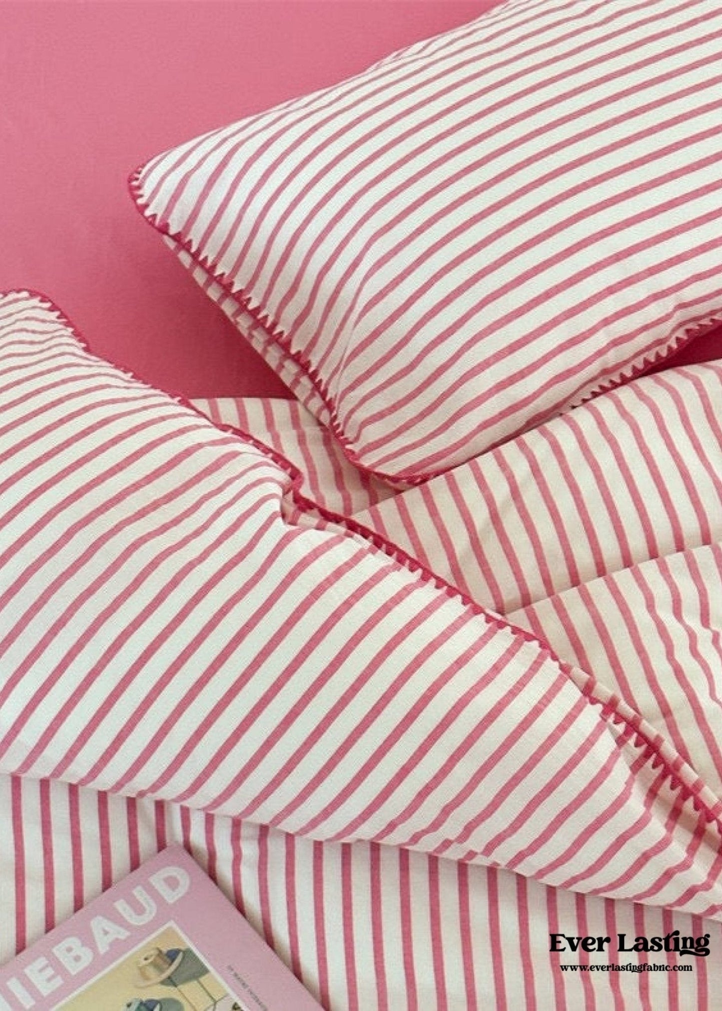 Pepper Candy Stripe Bedding Set / Fuchsia