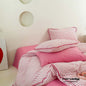 Pepper Candy Stripe Bedding Set / Fuchsia