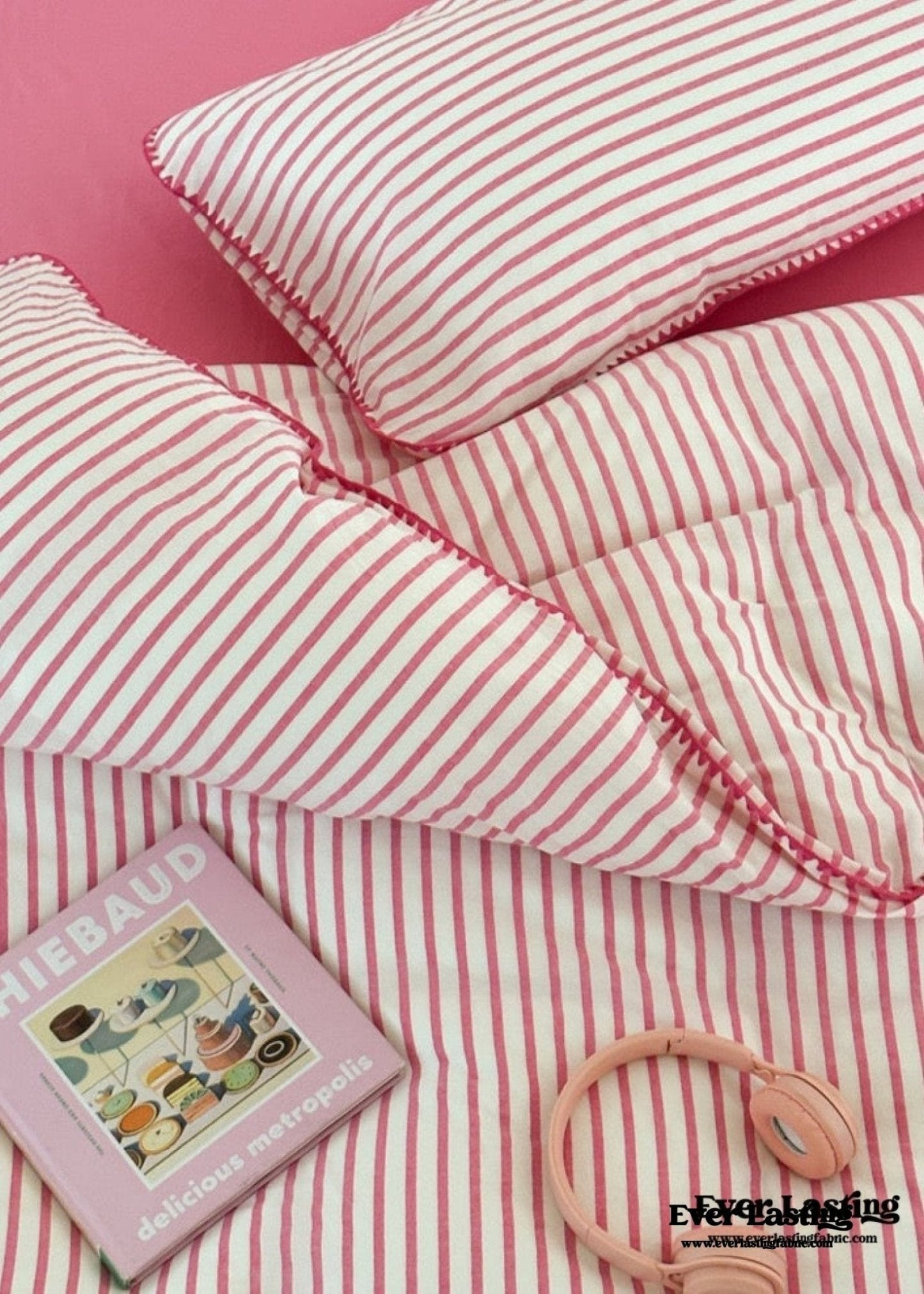 Pepper Candy Stripe Bedding Set / Purple + Green