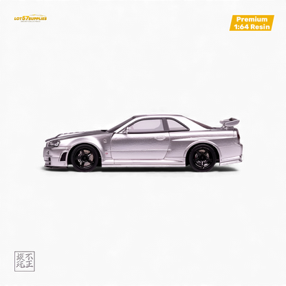 Cars' Lounge Nissan Skyline GT-R R34 NISMO Z-TUNE Silver 1:64