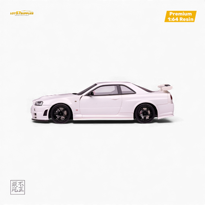 Car's Lounge Skyline GT-R R34 Z-TUNE Pearl White 1:64