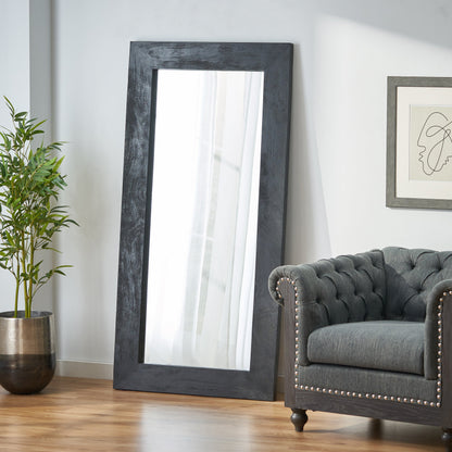 Rustic Mango Wood Full Length Standing Mirror