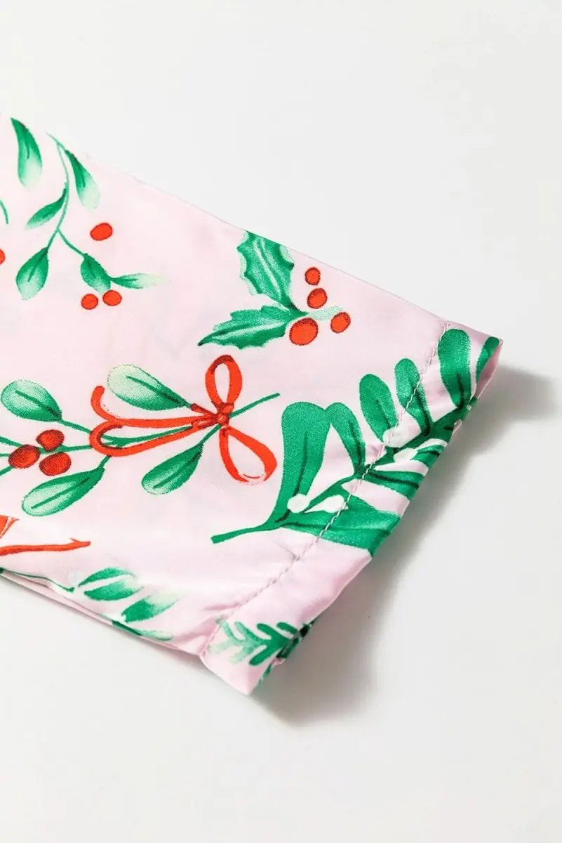 Love Salve Satin Pajama Set Pink — Women's Sleepwear
