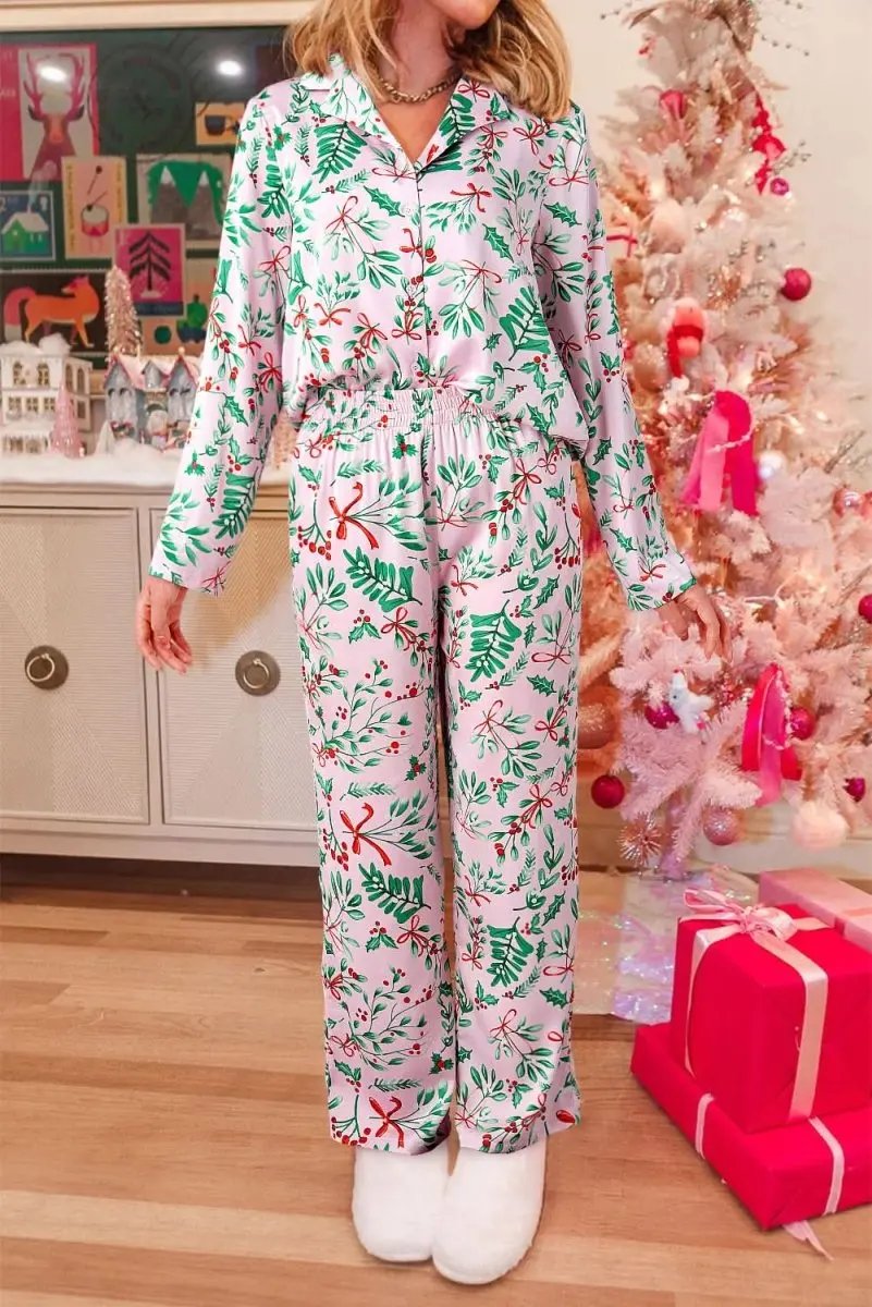 Love Salve Satin Pajama Set Pink — Women's Sleepwear