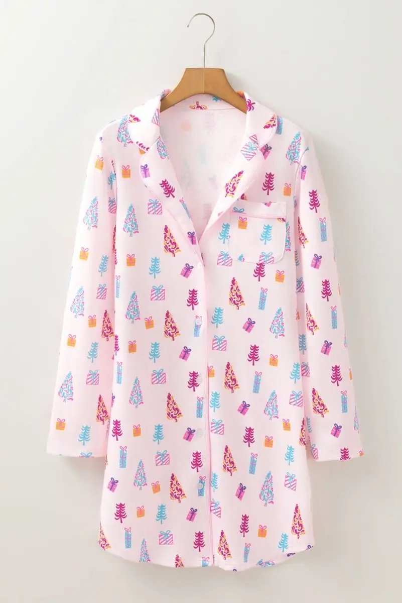 Love Salve Pink Sleep Dress Women's Soft Loungewear