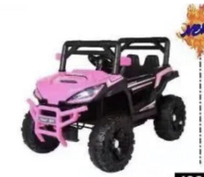PINK UTV Ride On Car for Kids with Remote Control and Sound System