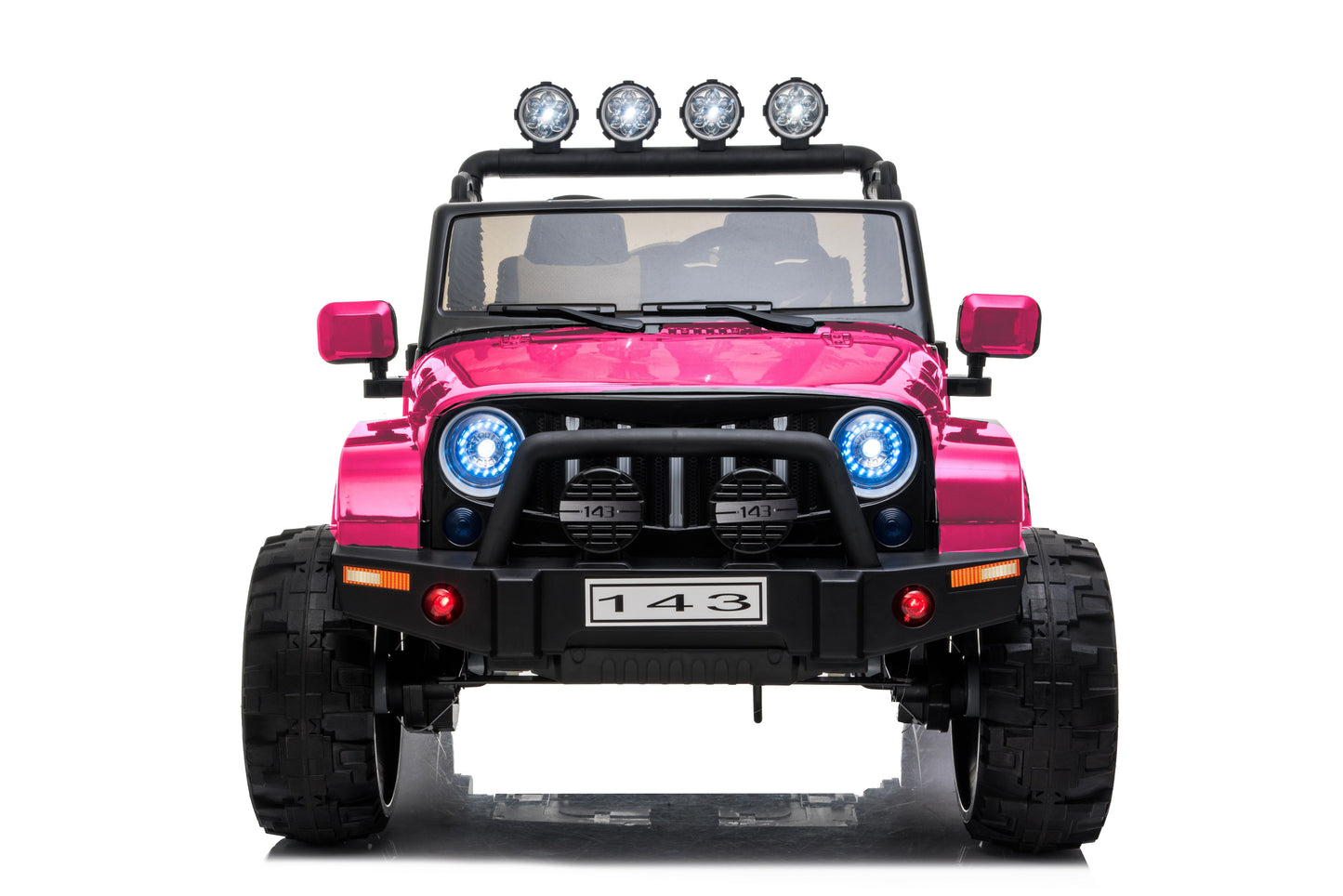 24 Volt 2 Seater 4x4 Electric Ride On Jeep Style Rubber Tires Fully Loaded Truck UTV ATV For Kids W/Magic Cars® Wireless Parental Control