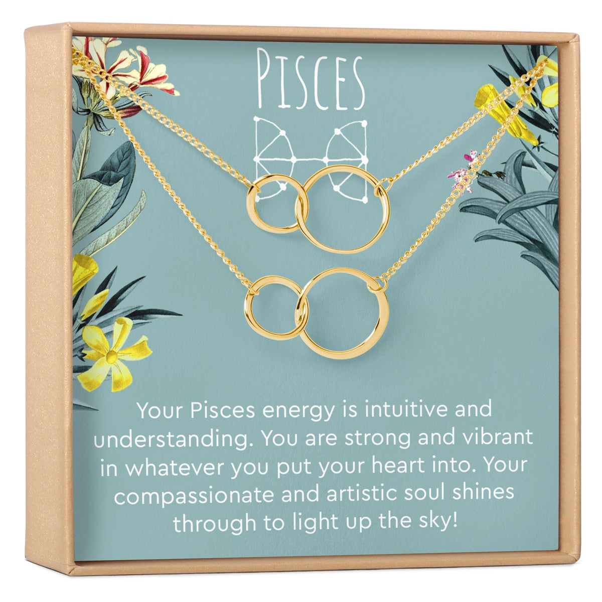 Pisces Zodiac Gift Necklace, Multiple Styles