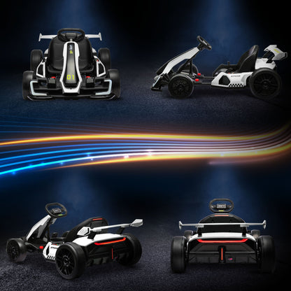 Adjustable Seat Electric Go Kart with Slow Start - 24V, 7.5 MPH