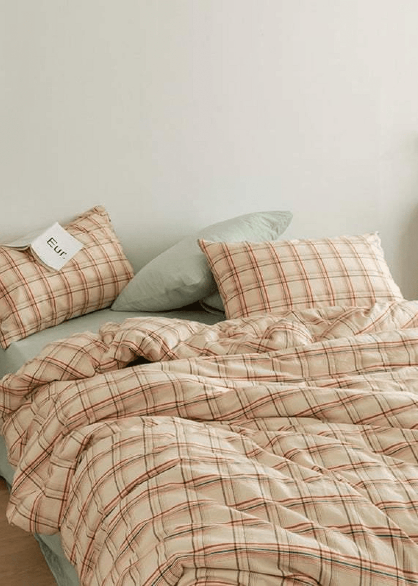 Plaid Bedding Set / Blue + Mustard
